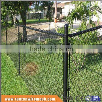 ISO9001 anping high quality hot dipped galvanized and pvc coated black chain link fence (Trade Assurance)