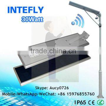 INTEFLY best quality 30w outdoor ip65 bridgelux solar led street light price