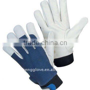 Natural pig leather working glove