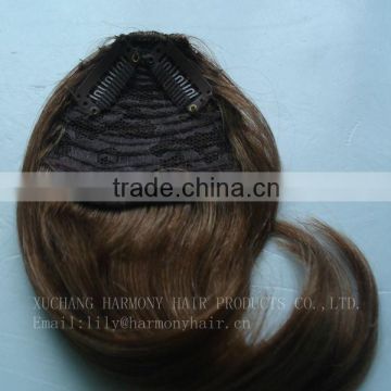 human hair pieces bangs/human black hair bangs/human hair wig with side swept bangs                        
                                                Quality Choice