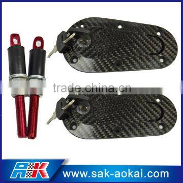 Universal Racing Mount Carbon Fiber Car Hood Pin With Key