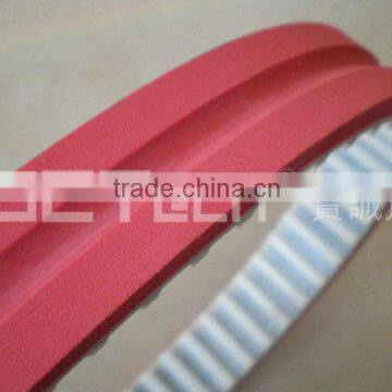 Timing Belt with grooving red rubber