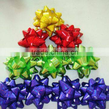 PVC Glitter Ribbon /plastic Ribbon Star Bow,decorative Bow,wrap Gift Packing Bow photo-4