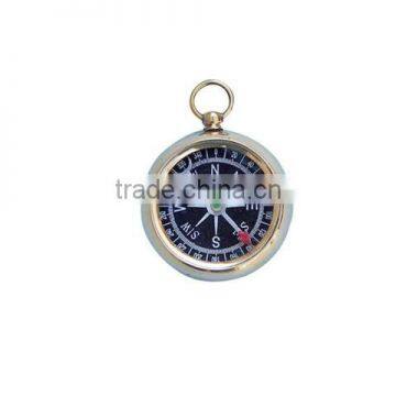 Antique Nautical solid brass black faced compass- Locket Compass 13401