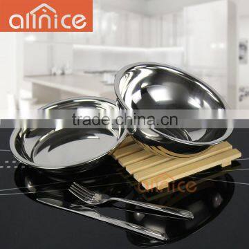 AllNICE factory enough thick and weight stainless steel serving bowl/metal food bowl/dinner bowl set