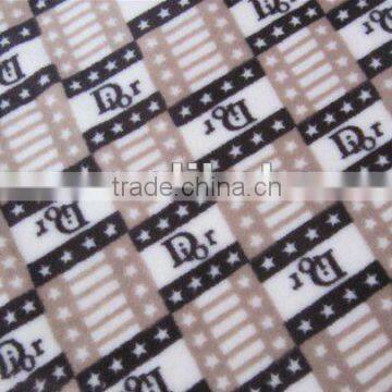 print flannel fleece fabric with letter