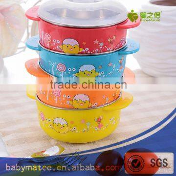 Babymatee Food good grade baby soup bowl plastic Bowl with cover