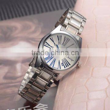 Quality Blue Glass Stainless Steel Band Watch Men or Women Accesories photo-2