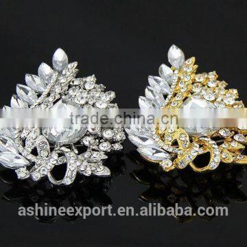 Beautiful Leaf Shape Marquise Bulk Bridal Crystal Rhinestone Brooch/handmade Rhinestone Brooch photo-4