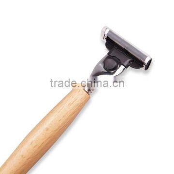 Classical 3blade Wooden Handle Shaving Razor photo-2