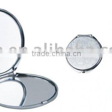 two side round shape metal pocket mirror