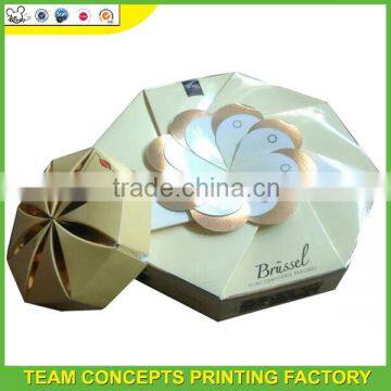 Golden printing kraft chocolate packing box