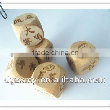 2014 wholesale mixture color wooden bulk dice