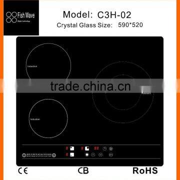 China supplier best quality korean style metal cover induction ceramic hob in small kitchen appliance