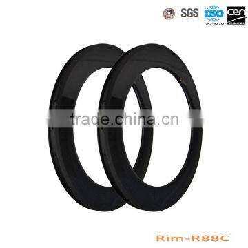 88mm Carbon Bicycle Rim, China Carbon Clincher Rim, 23mm Road Carbon Rim