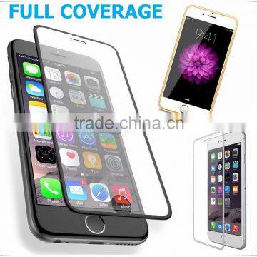 Titanium Alloy Full Cover Tempered Glass Screen Protector ,Clear 3D Curved Edge Tempered Glass Screen Protector for iPhone 6