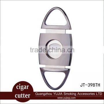 Guangzhou promotion gift cigar cutter customized stainless steel cigar cutter with nice gift box