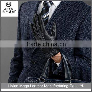 Newest design high quality Men Winter Leather Gloves