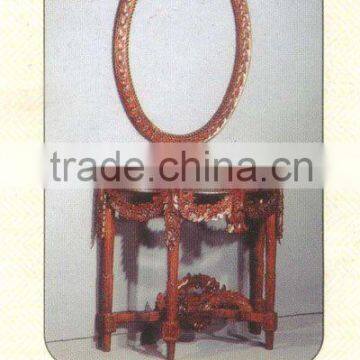 Antique Wall Table with Mirror Mahogany Indoor Furniture.