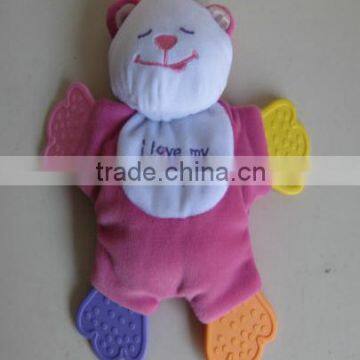 plush Baby bear toy with plastic bit and ring paper