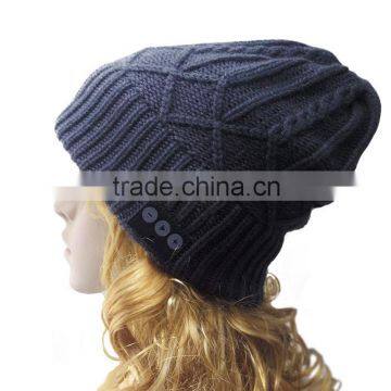 Wholesale Canada Cheap Black Beanie Hats with Headphones