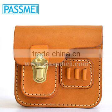 Vegetable Tanned Genuine Leather Belt Golf Ball Accessories Bag photo-1