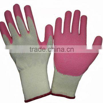 10 gauge polyester liner and rubber dipped garden working glove