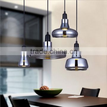 2016 New Arrival 220V Electroplating Glass Pendant Light Iron Loft pendant lamps