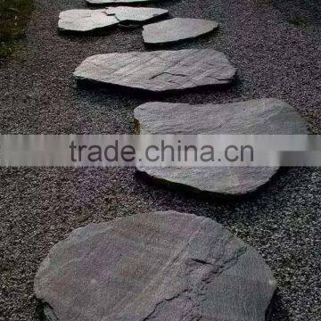 natural black tumbled stone floor tile slate landscaping stone