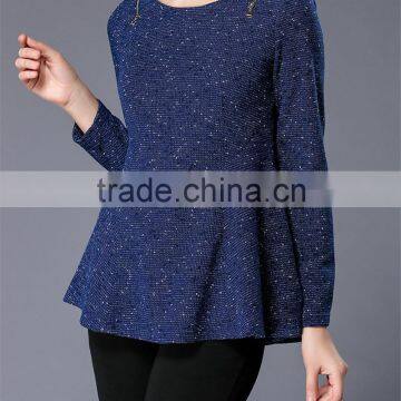 A-line Plus Size XXXL Fashion Cutting Blouse Design for Fat Women Tops photo-2