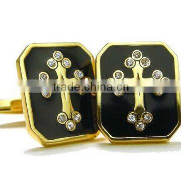 Gold Cufflinks Gianfranco Ruffini Cross Clear Crystal Cufflinks Design Your Own Cufflinks