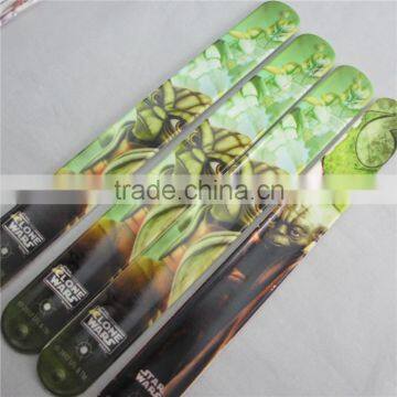 Hot selling silicone slap bracelet,custom full color printing slap band,promotional kids gifts silicone slap band