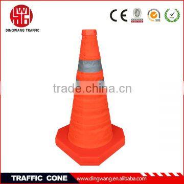 Collapsible red traffic cone