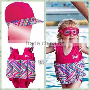Wholesale Girs Toddler Swim School Training Swimming Aid Floatsuit SET UV Sun Protection Float Suit With Adjustable Buoyancy