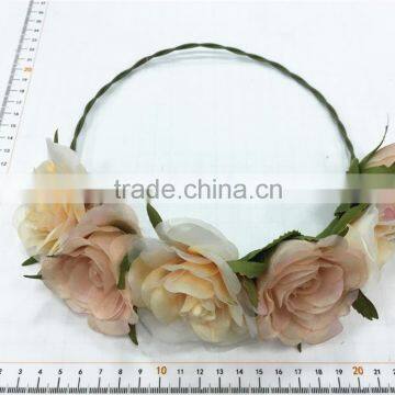 Pretty rose flower garland headband flower crown