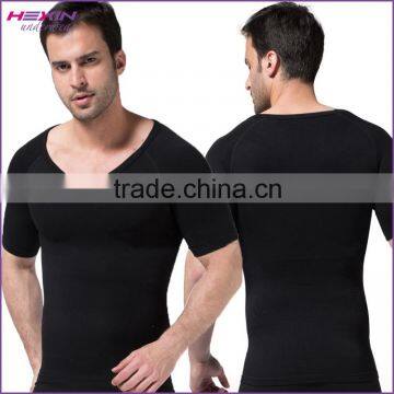 Black Shirt Body Shaper Slim Top Tight Belly Men Undershirt for Men                        
                                                Quality Choice