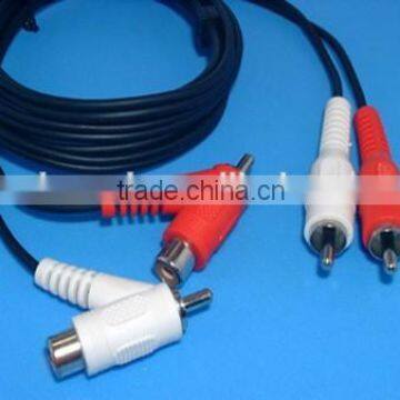 Audio Stereo Cable 2 RCA male to 2 RCA Male/Female Left and Right