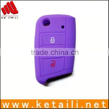 Purple silicone car key protective case , silicone car key protective cover