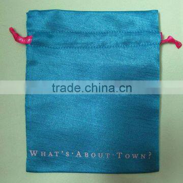 Blue Satin Eco Souvenir Free Gift Pouch Bags