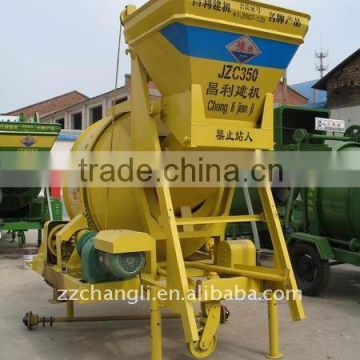 350L Hydraulic Concrete/Cement Mixer JZC350, self-fall bipyramid reversal discharging mixer machine