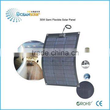 high efficency solar cell bending panel make in guangzhou semi flexible solar panel for boat yacht caravan use