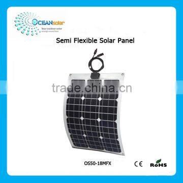 Quality and quantity assured 50w semi flexible solar panel