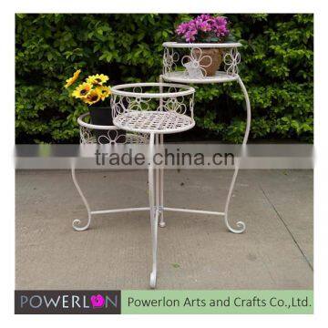 Best Selling Antique White Wrought Iron Wedding Decoration folding plant pot