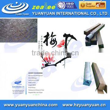 paintable wallpaper borders for decorating wall, Eco-solvent embossed silver wall paper