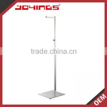 Factory OEM Shiny Chrome Color L Arm Bag Stand Display