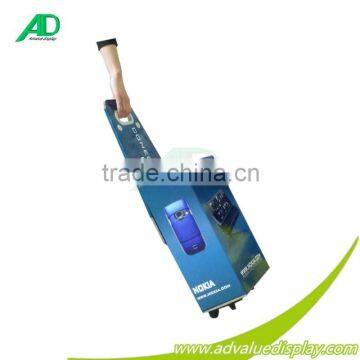 Trolley packing boxes for shopping supermarket sales exhibition cardboard display shenzhen China