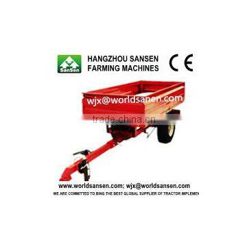 6*4 farm equipment european hydraulic dump trailer, agricultural equipment power trailer moving machine