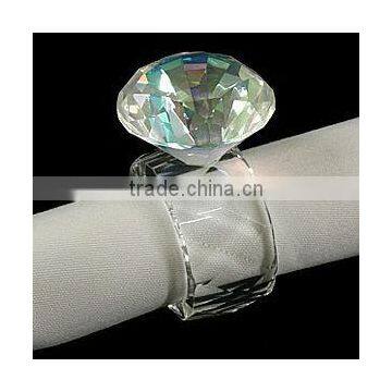 rainbow color diamond napkin holder crystal