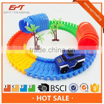 Plastic bo railway toy slot car track toy