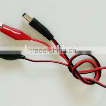 5.5 x 2.1mm DC Power Plug Alligator Clip Test Lead Cable